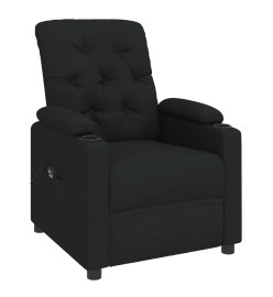 Fauteuil inclinable électrique Noir Tissu