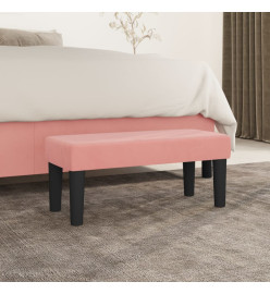 Banc Rose 70x30x30 cm Velours