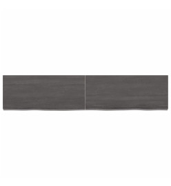 Étagère murale gris foncé 140x30x4 cm bois chêne massif traité