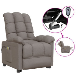 Fauteuil électrique de massage Taupe Tissu