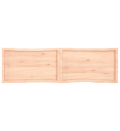 Dessus de table bois chêne massif non traité bordure assortie