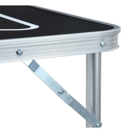 Table de bière-pong pliable 240 cm Noir