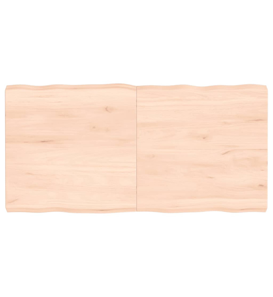 Dessus de table bois chêne massif non traité bordure assortie