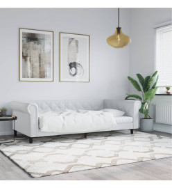 Lit de jour blanc 100x200 cm similicuir