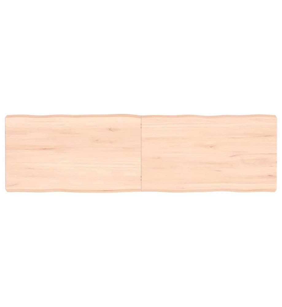 Dessus de table bois chêne massif non traité bordure assortie