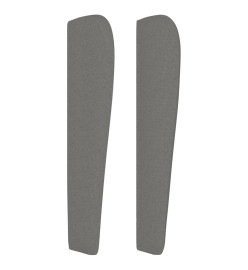 Tête de lit avec oreilles Gris foncé 183x23x118/128 cm Tissu