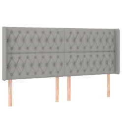Sommier tapissier et matelas et LED Gris clair 180x200 cm Tissu