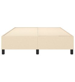 Sommier à ressorts de lit Crème 140x190 cm Tissu