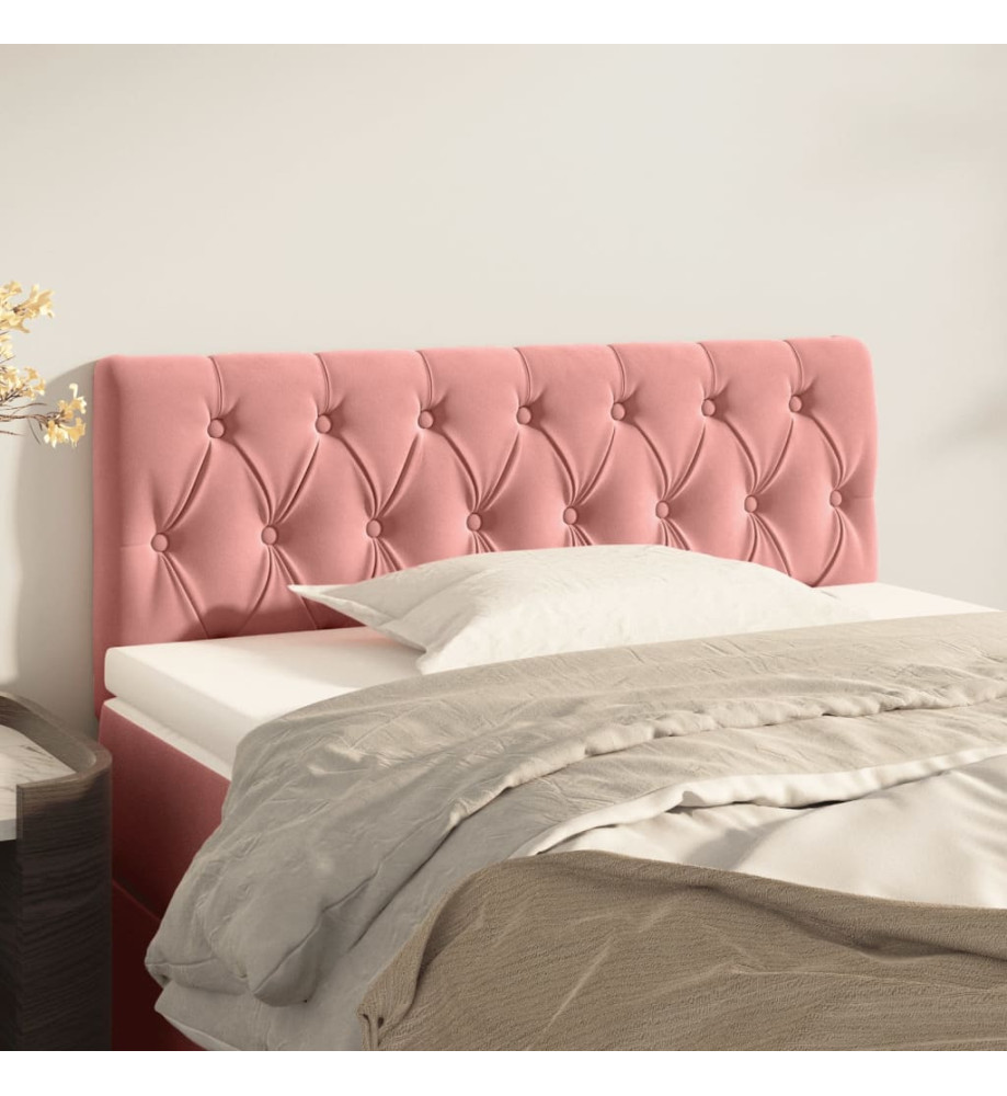 Tête de lit Rose 90x7x78/88 cm Velours Tête de lit Rose 90x7x78/88 cm Velours