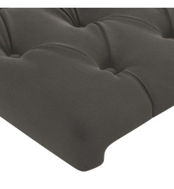 Tête de lit à LED Gris foncé 183x16x78/88 cm Velours