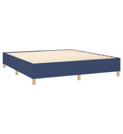 Lit à sommier tapissier avec matelas Bleu 180x200 cm Tissu