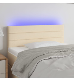 Tête de lit à LED Crème 80x5x78/88 cm Tissu