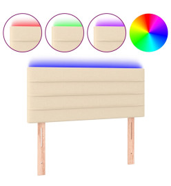 Tête de lit à LED Crème 80x5x78/88 cm Tissu