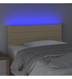 Tête de lit à LED Crème 80x5x78/88 cm Tissu