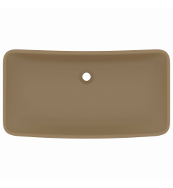 Lavabo de luxe rectangulaire Crème mat 71x38 cm Céramique