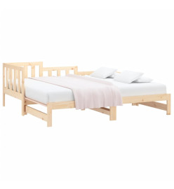 Lit coulissant 2x(80x200) cm Bois de pin massif