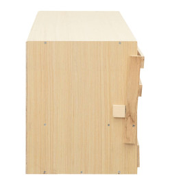 Pondoir 5 compartiments 117x33x38 cm bois de pin massif