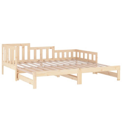 Lit coulissant 2x(80x200) cm Bois de pin massif