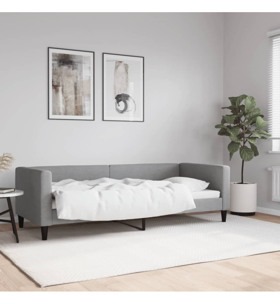 Lit de repos gris clair 80x200 cm tissu Lit de repos gris clair 80x200 cm tissu