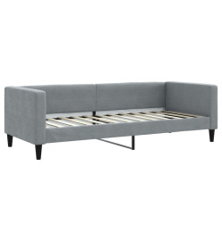 Lit de repos gris clair 80x200 cm tissu