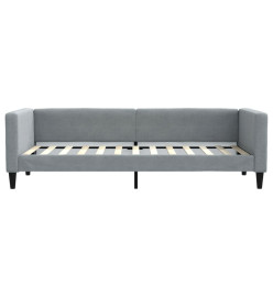 Lit de repos gris clair 80x200 cm tissu