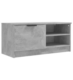 Meuble TV Gris béton 80x35x36,5 cm Bois d'ingénierie