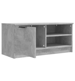 Meuble TV Gris béton 80x35x36,5 cm Bois d'ingénierie