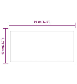 Miroir de salle de bain à LED 80x40 cm