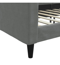 Lit de repos gris foncé 100x200 cm tissu
