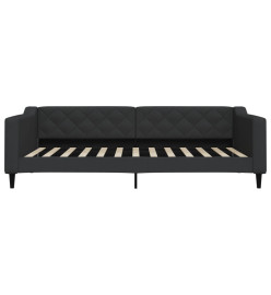 Lit de repos noir 100x200 cm tissu