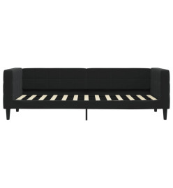Lit de jour avec lit gigogne noir 80x200 cm velours