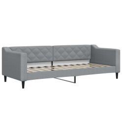 Lit de repos gris clair 80x200 cm tissu