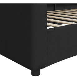 Lit de repos noir 80x200 cm tissu