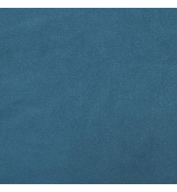Lit de jour avec lit gigogne bleu 80x200 cm velours