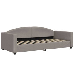 Lit de repos taupe 90x200 cm tissu