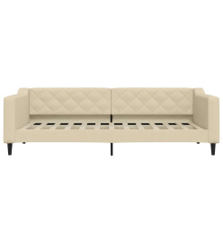 Lit de jour avec matelas crème 90x200 cm tissu
