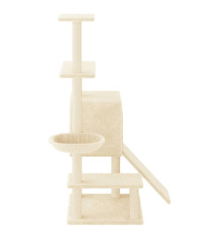 Arbre à chat avec griffoirs en sisal crème 130,5 cm