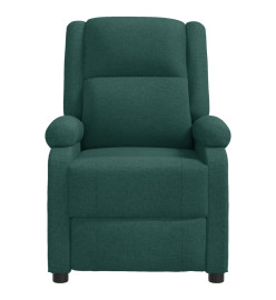 Fauteuil de massage Vert foncé Tissu