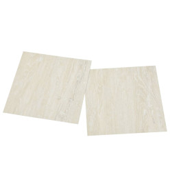 Planches de plancher autoadhésives 55 pcs PVC 5,11 m² Crème