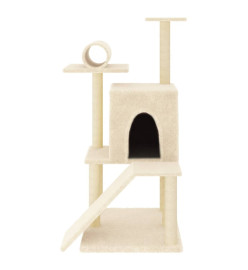 Arbre à chat avec griffoirs en sisal crème 110,5 cm