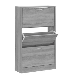 Armoire à chaussures Sonoma gris 63x24x103 cm Bois d'ingénierie