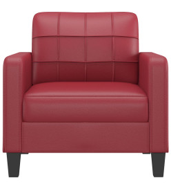 Fauteuil Rouge bordeaux 60 cm Similicuir