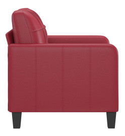 Fauteuil Rouge bordeaux 60 cm Similicuir