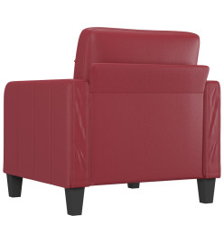 Fauteuil Rouge bordeaux 60 cm Similicuir