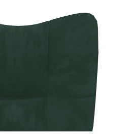 Chaise de relaxation Vert foncé Velours