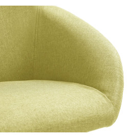 Chaise pivotante de salle à manger Vert Tissu