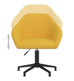 Chaise pivotante de bureau Jaune Velours