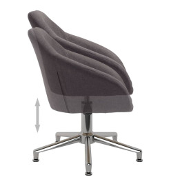 Chaise pivotante de bureau Taupe Tissu