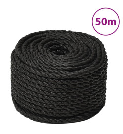 Corde de travail Noir 10 mm 50 m polypropylène