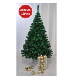 HI Sapin de Noël avec support métallique vert 150 cm